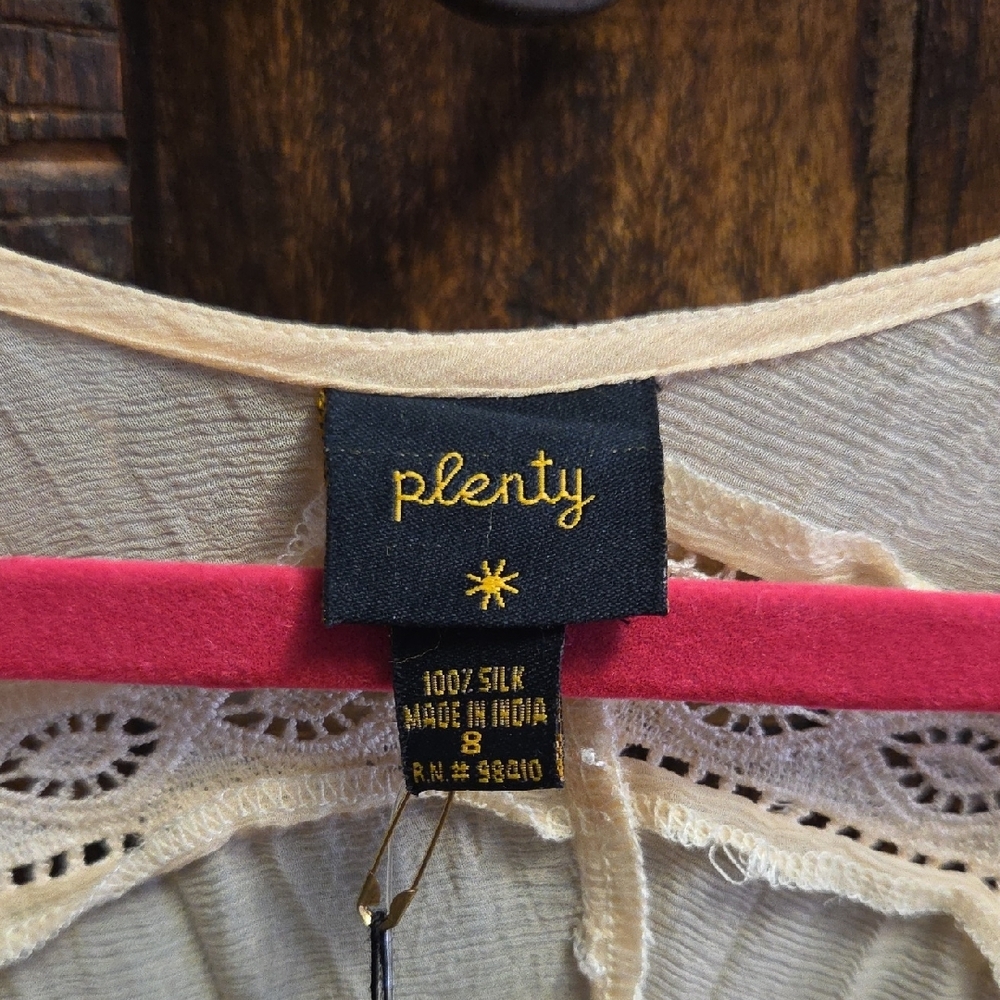 Silk Top with Lace and Ruffle Details - Picture 4 of 4